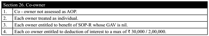 Section - 26 : Co-Owner (Under House Property Income)